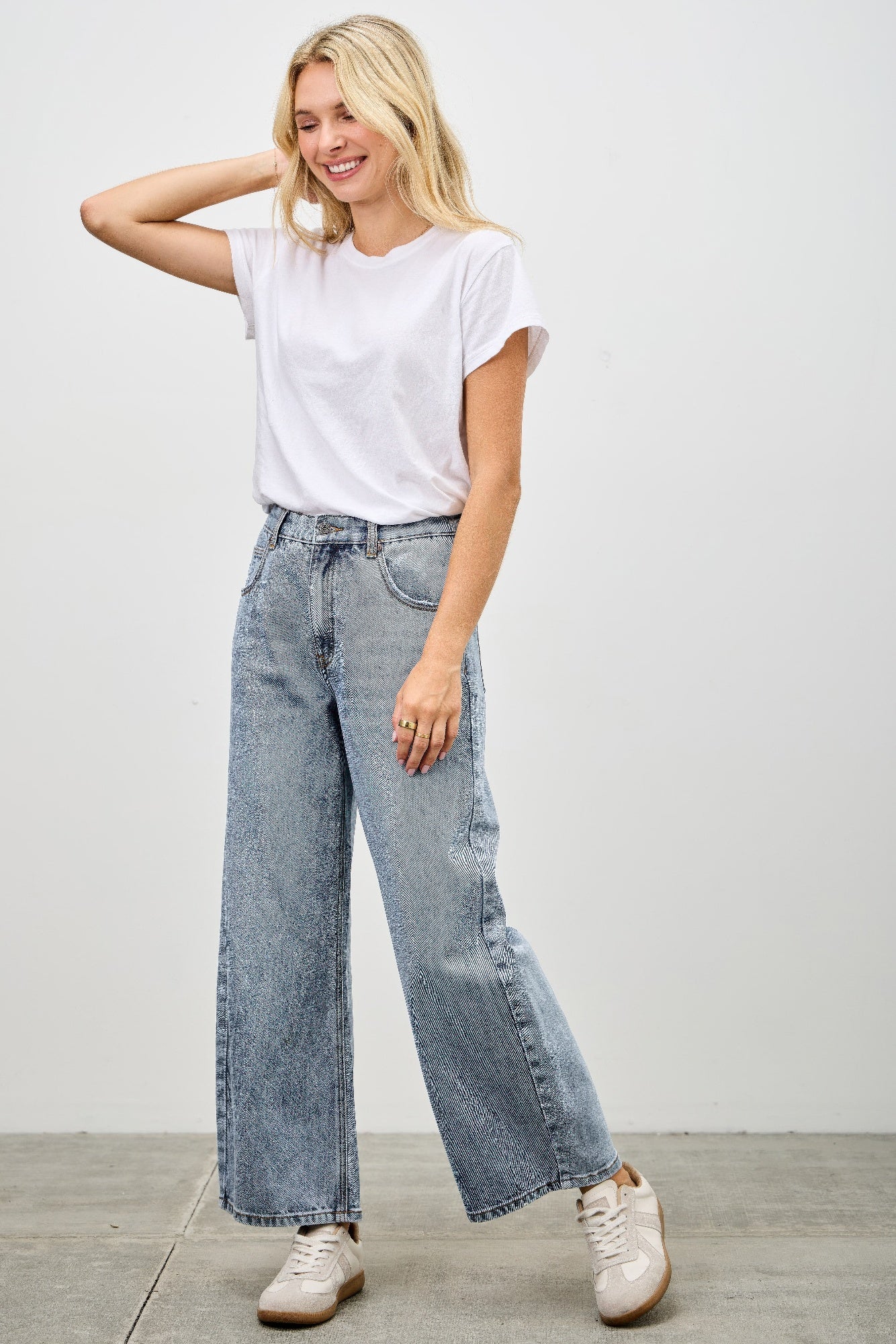 High Rise Low Curve Barrel Jeans Saige Jeans