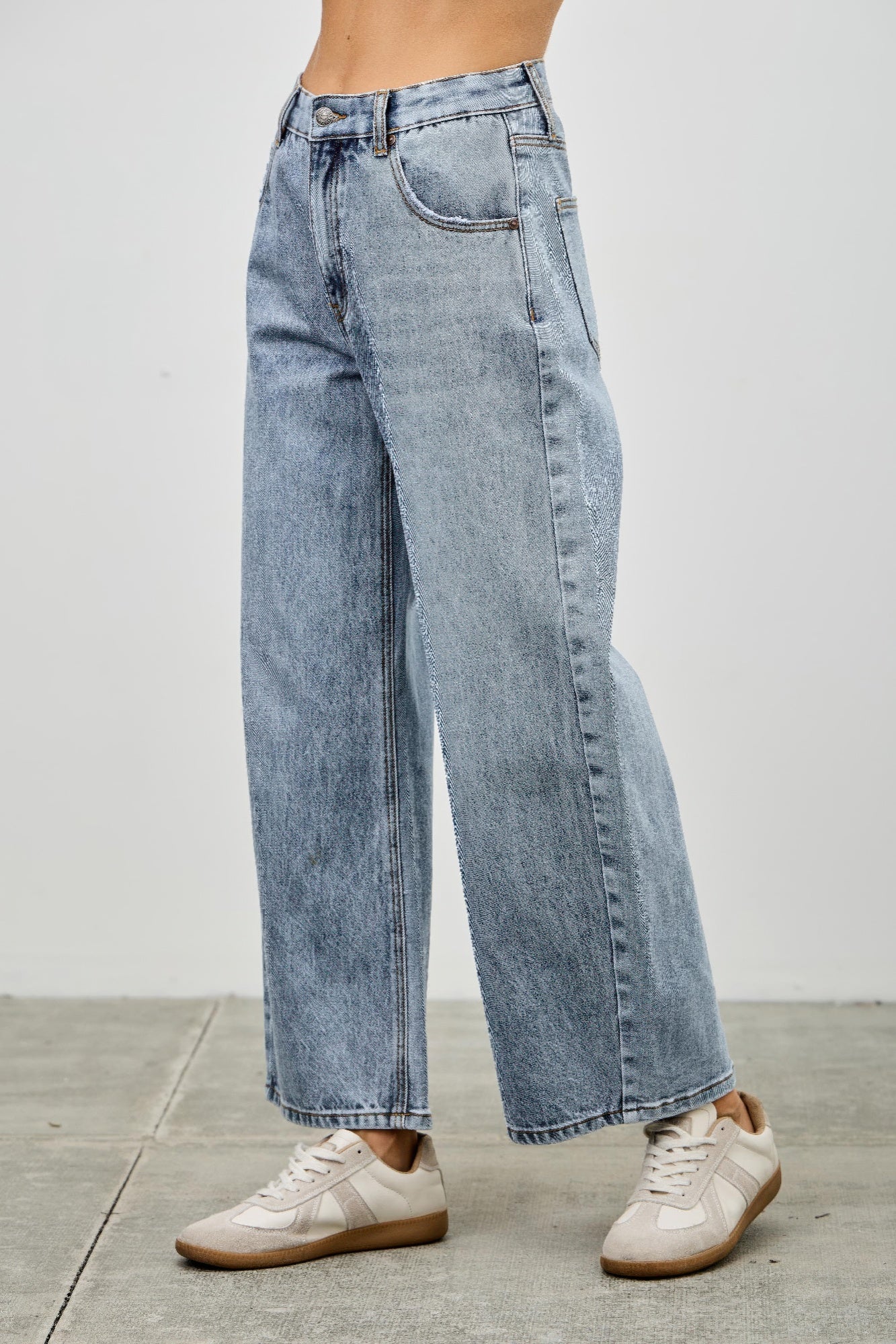 High Rise Low Curve Barrel Jeans Saige Jeans