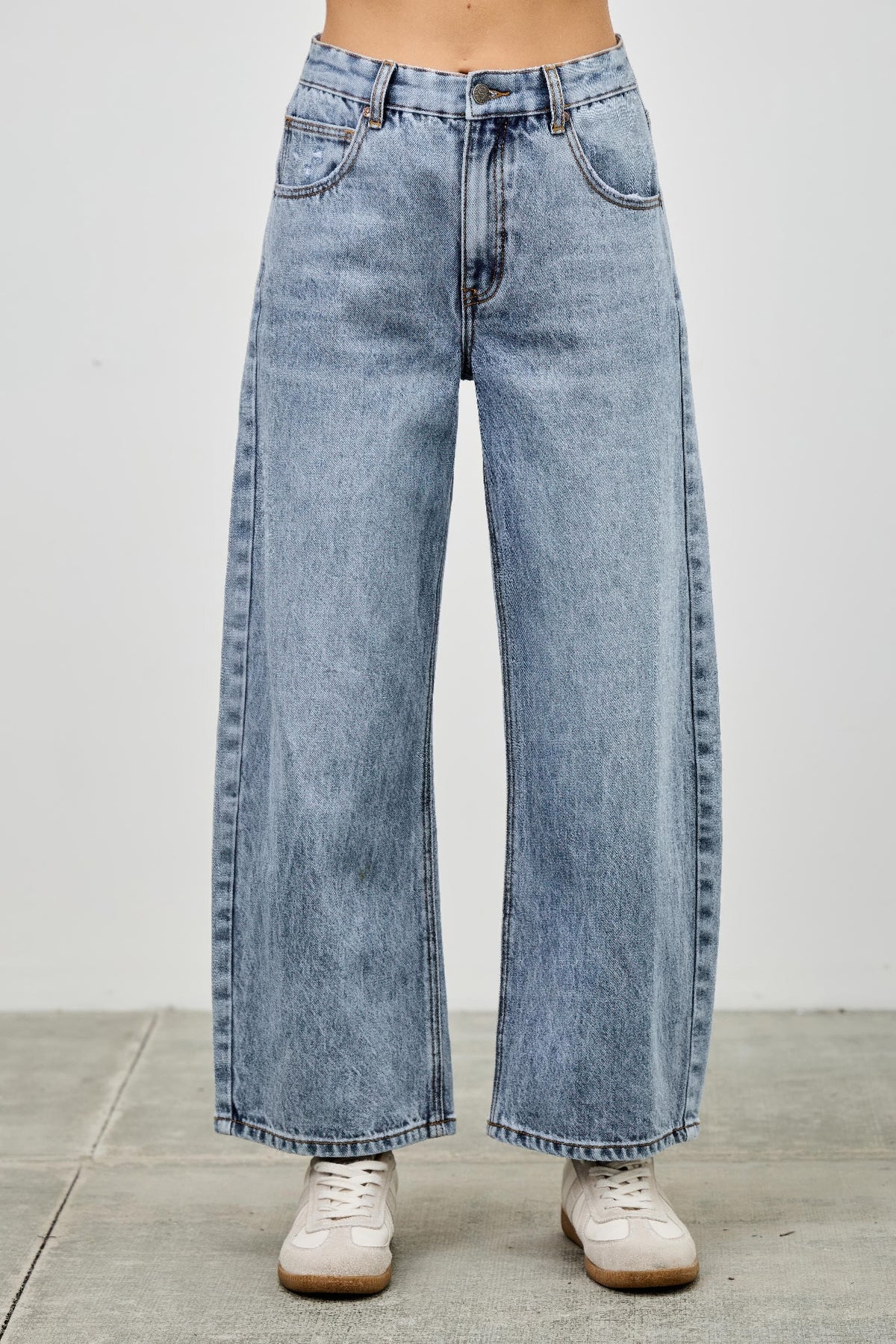 High Rise Low Curve Barrel Jeans Saige Jeans 0