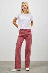 High Rise Slim Wide Straight Jeans Saige Jeans