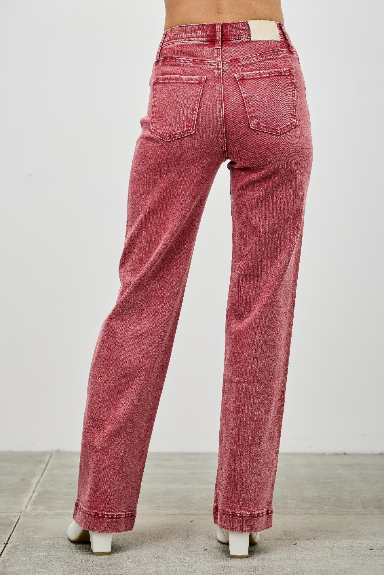 High Rise Slim Wide Straight Jeans Saige Jeans