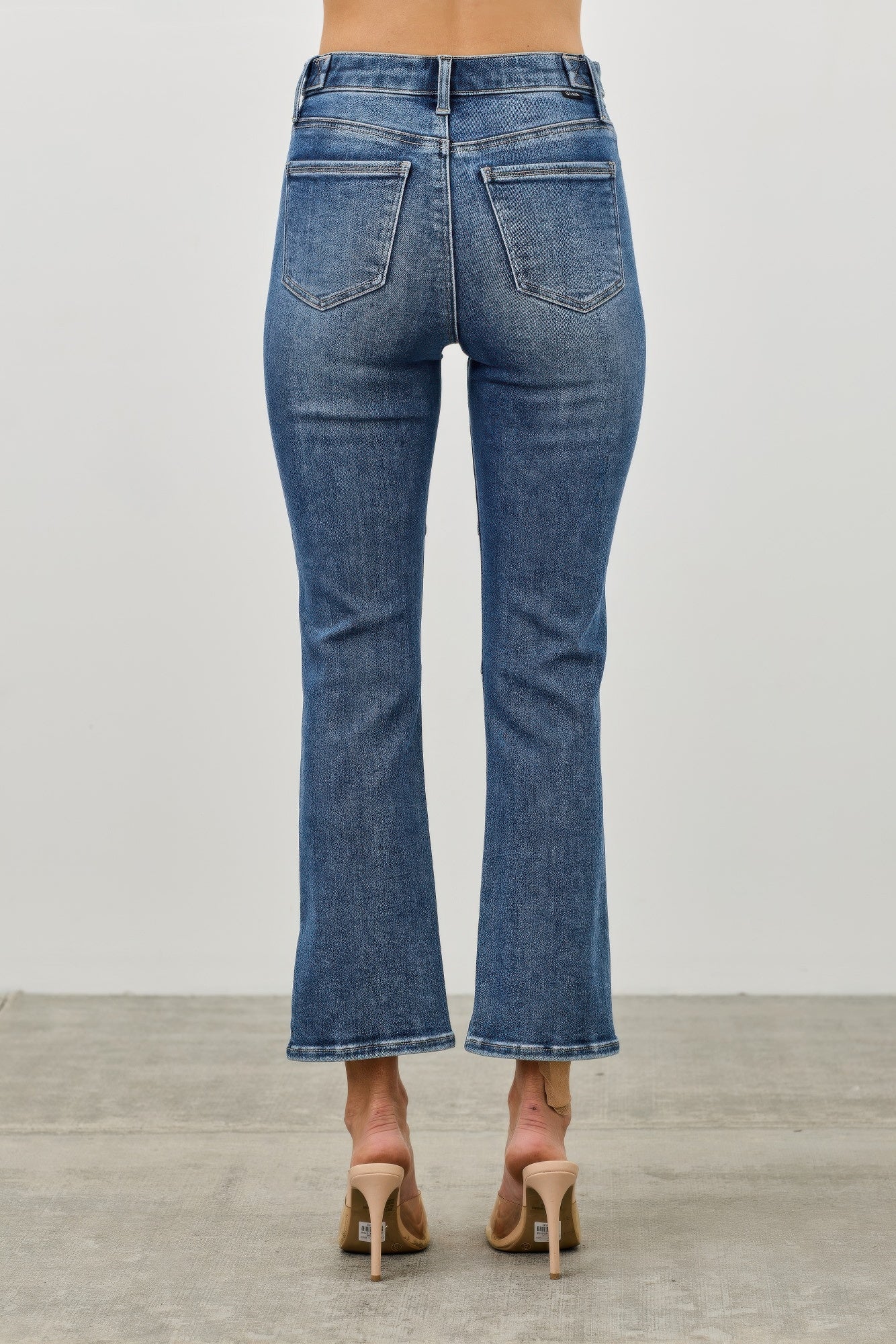 Mid Rise Skinny Crop Tummy Control Jeans Saige Jeans