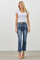 Mid Rise Skinny Crop Tummy Control Jeans Saige Jeans