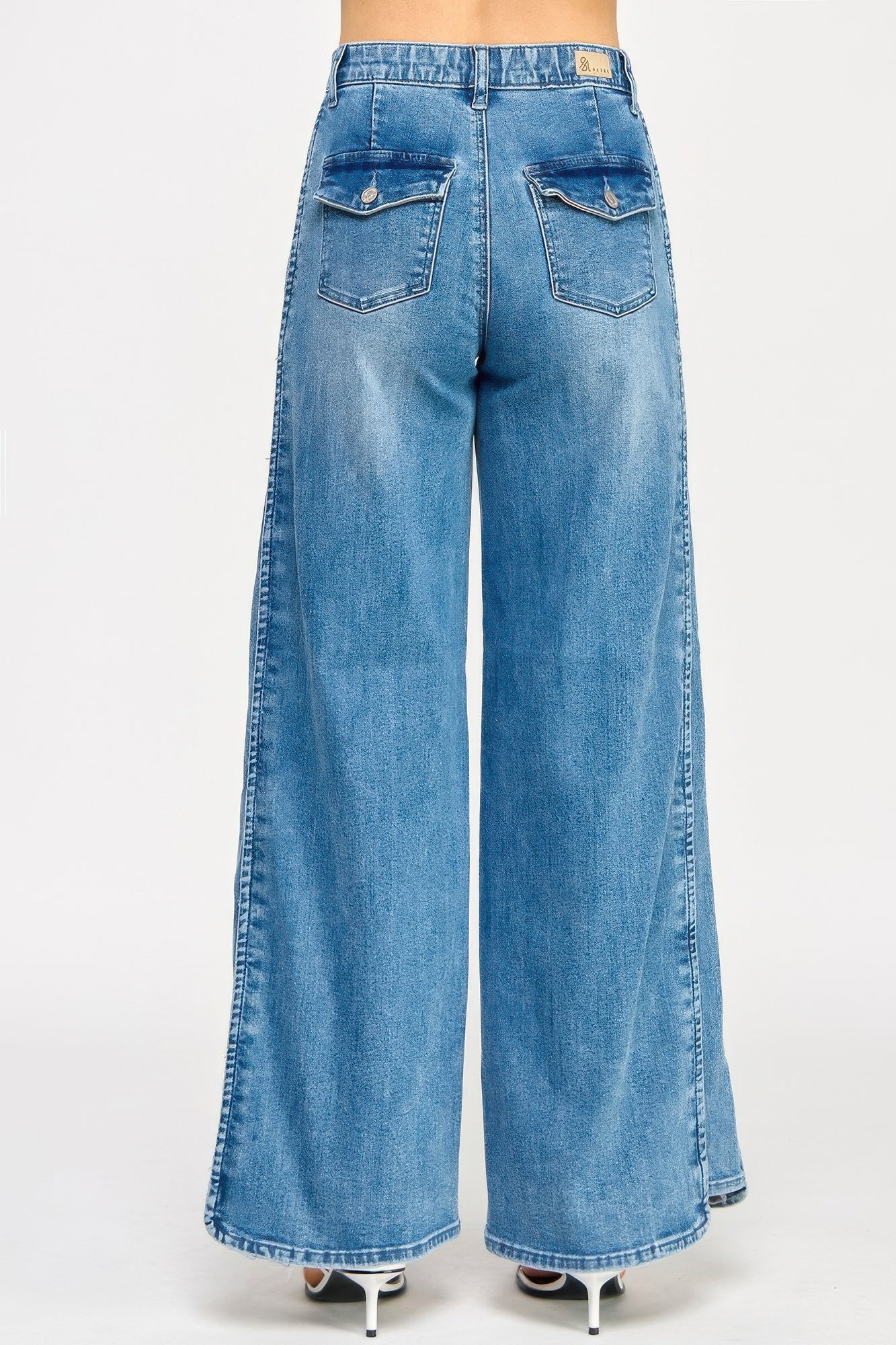 High Rise Wide Leg Jeans With Tummy Control Saige Jeans