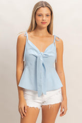 Tie Front Spaghetti Strap Top HYFVE S
