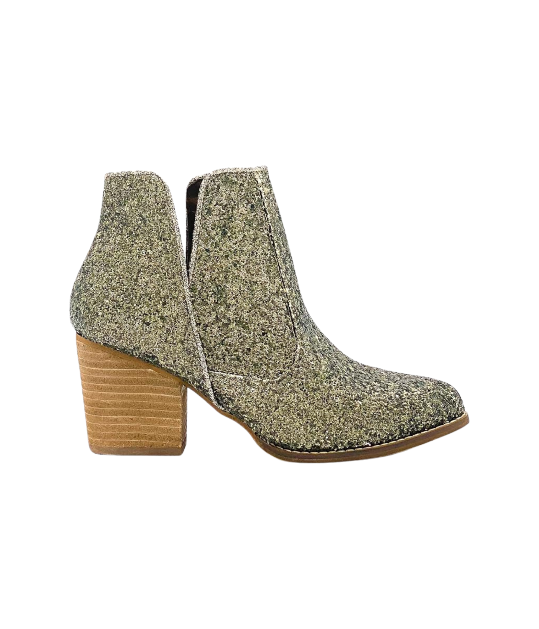 Fiera Booties in Bronze Glitter Not Rated   