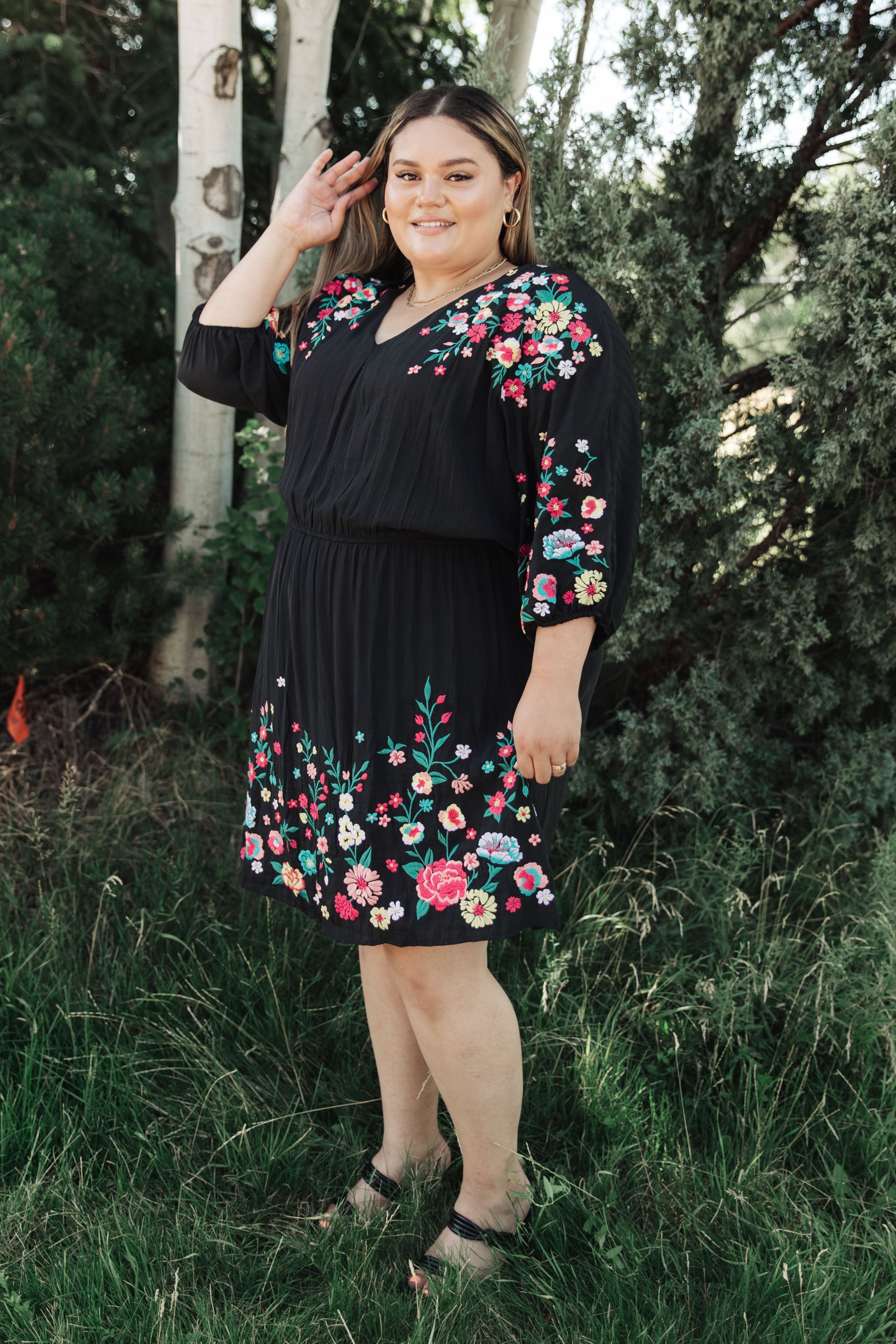 Happy To See You Floral Embroidered Dress SALE