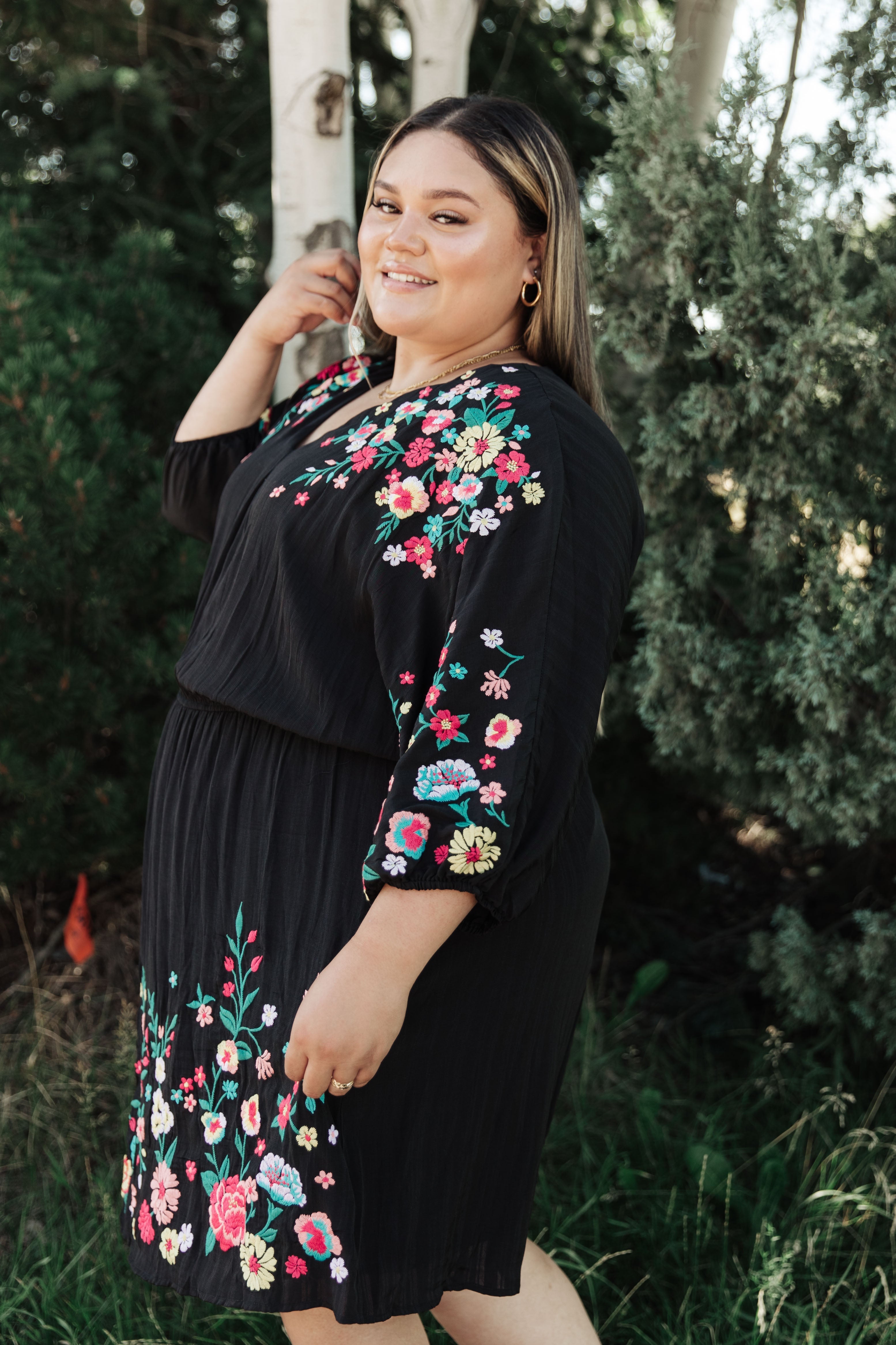 Happy To See You Floral Embroidered Dress SALE