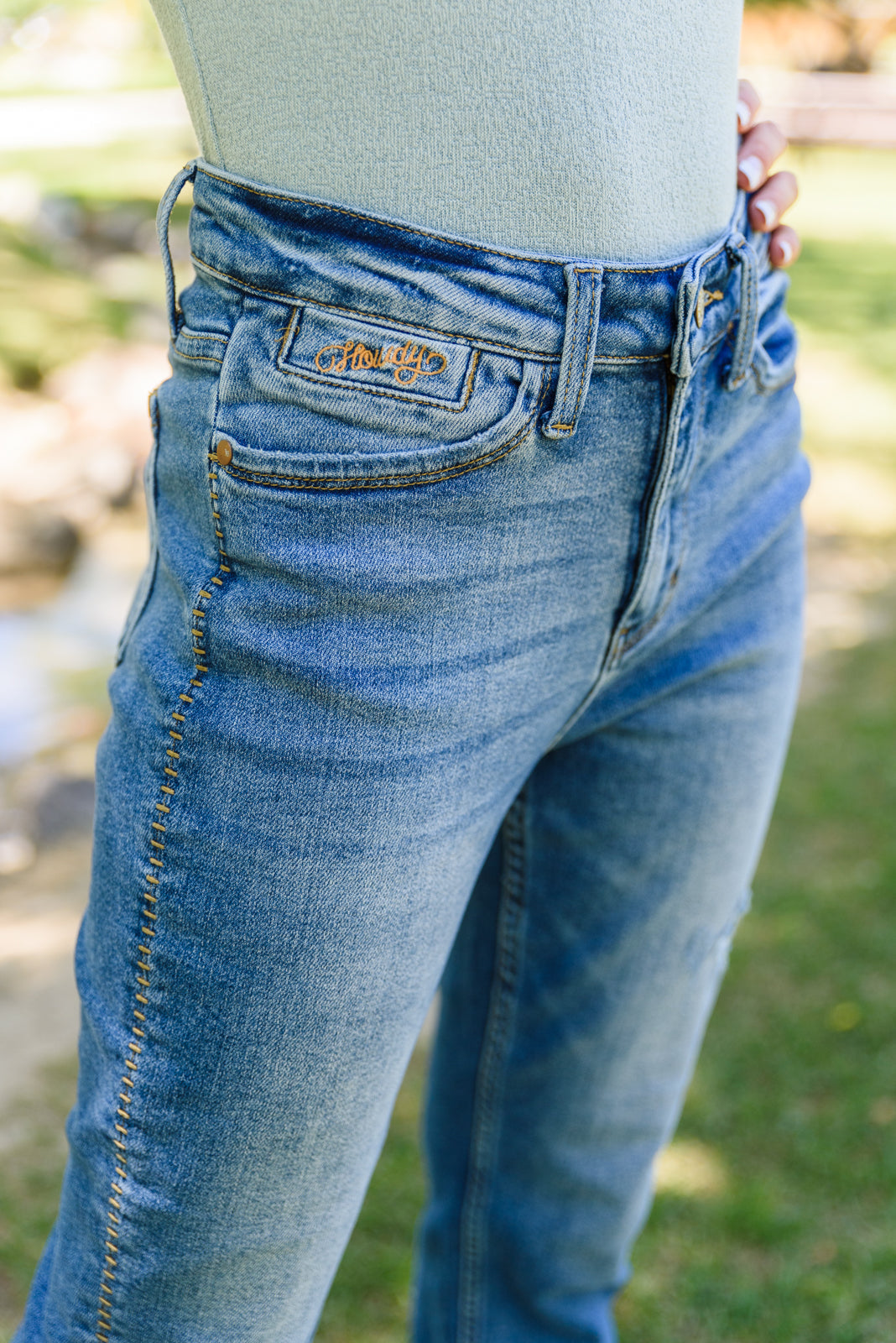 Judy Blue Embroidery Boyfriend Jeans SALE