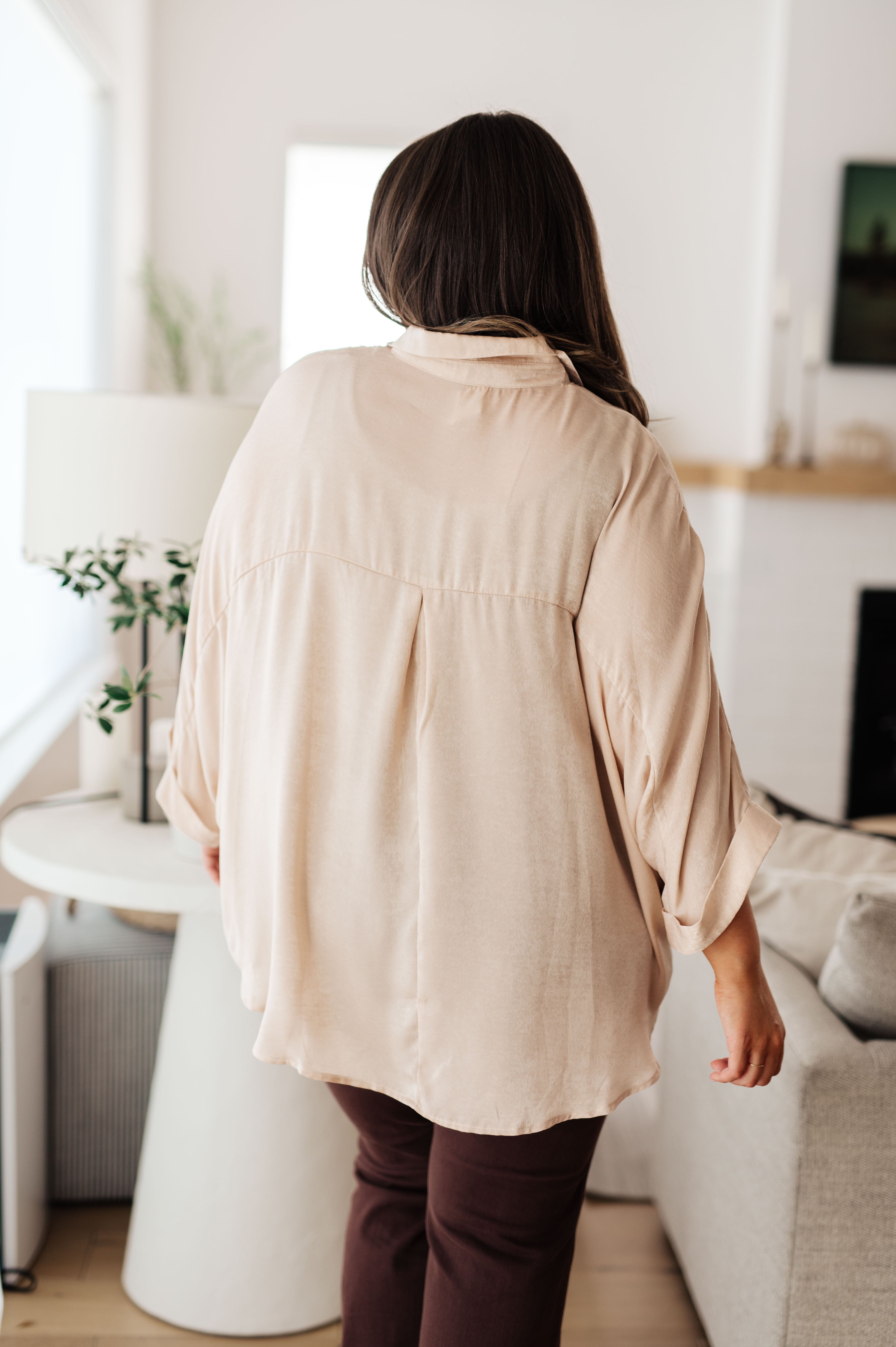 Oversized Dolman Sleeve Top in Champagne Andree By Unit   