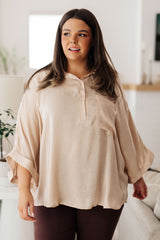 Oversized Dolman Sleeve Top in Champagne Andree By Unit   