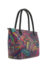 Vibrant Boho Chic Leather Paisley Tote Bag London Bliss by Blissfully Brand   