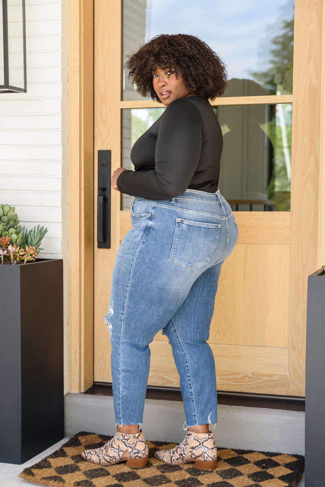 Judy Blue Destroyed Hi Waist Relaxed Fit SALE