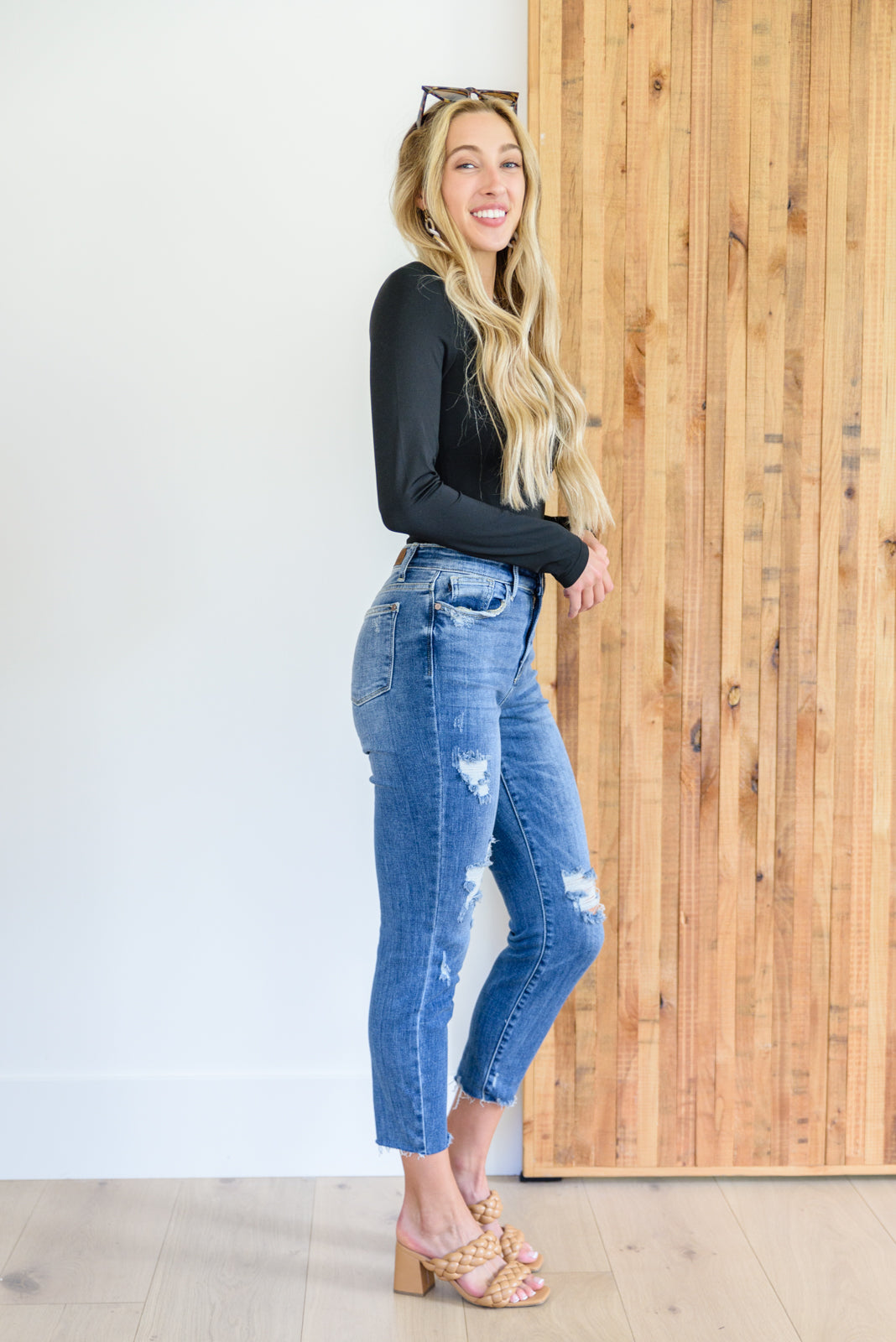 Judy Blue Destroyed Hi Waist Relaxed Fit SALE