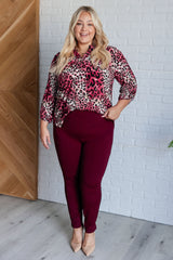 Lizzy Top in Mauve and Taupe Animal Print Dear Scarlett   