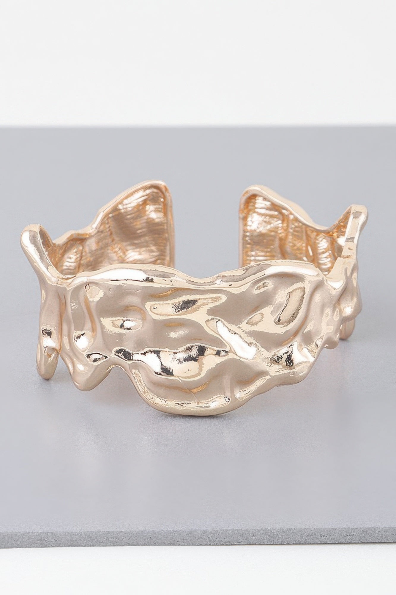 Abstract Ripple Open Cuff Bracelet Simmer & Fay