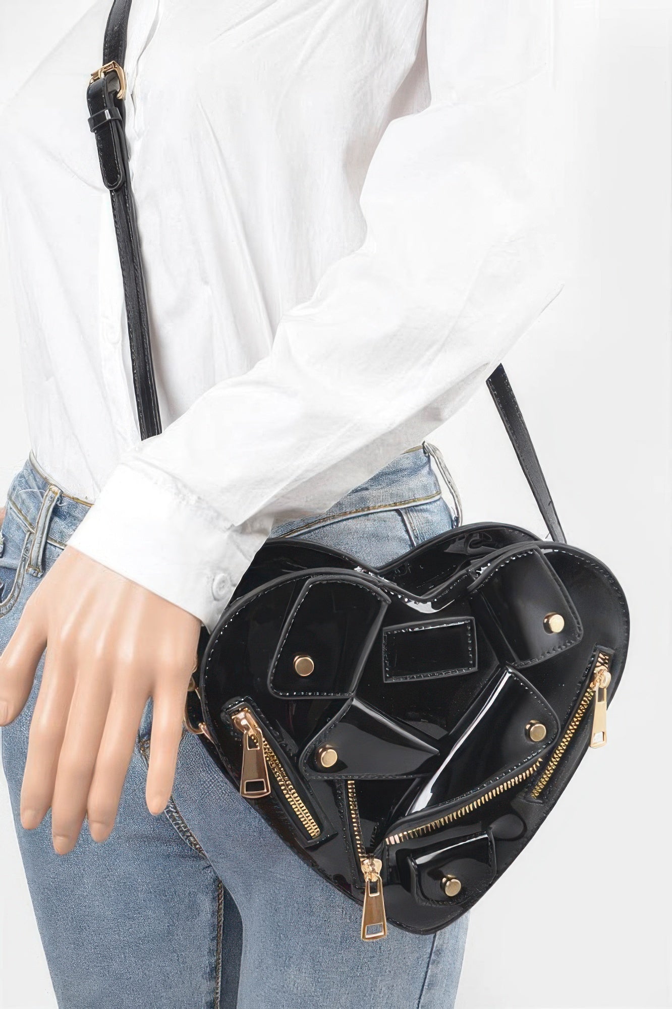 Heart Shape Jacket Crossbody Bag Simmer & Fay