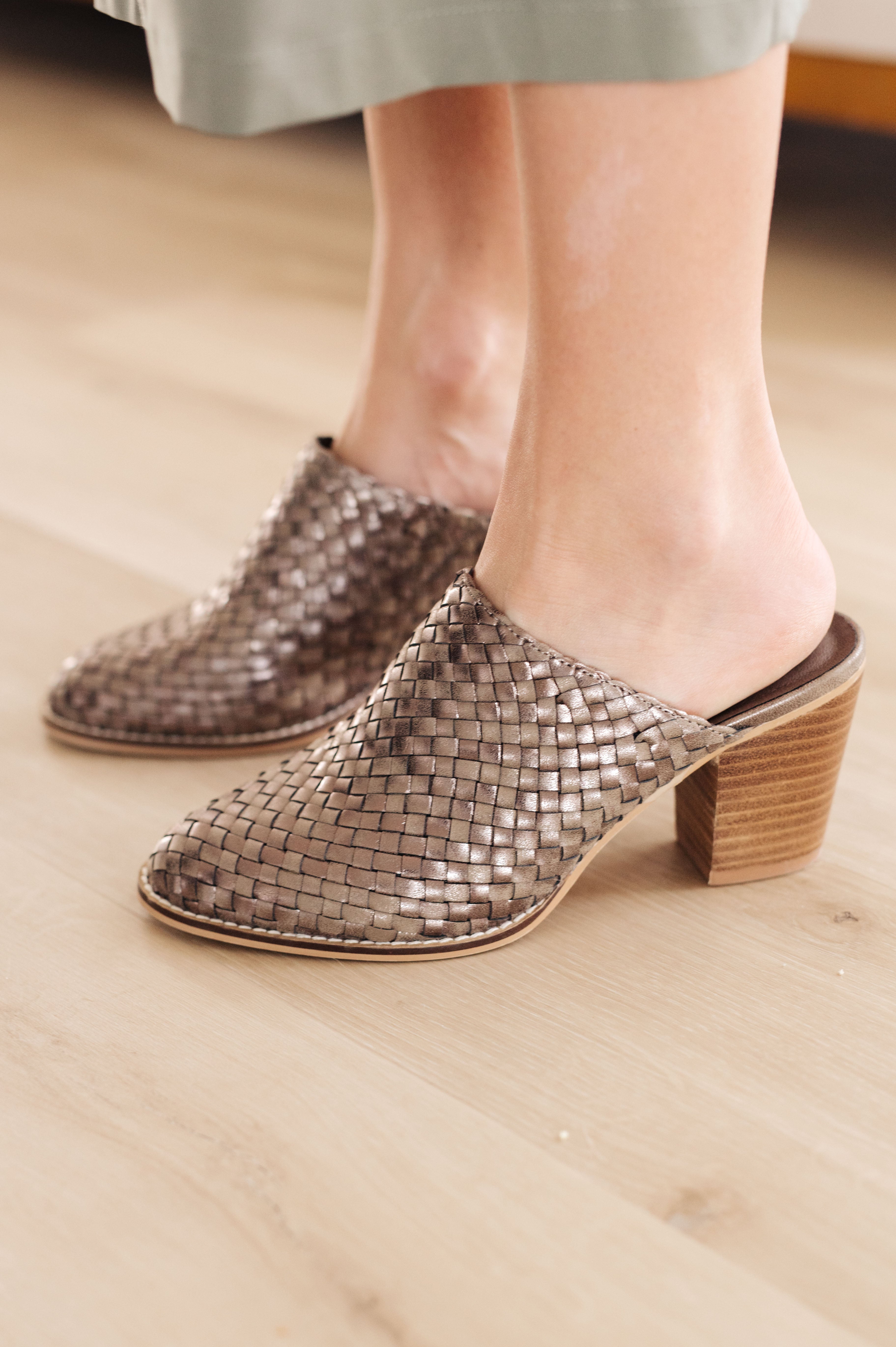 Walk With Me Woven Mules Corkys   