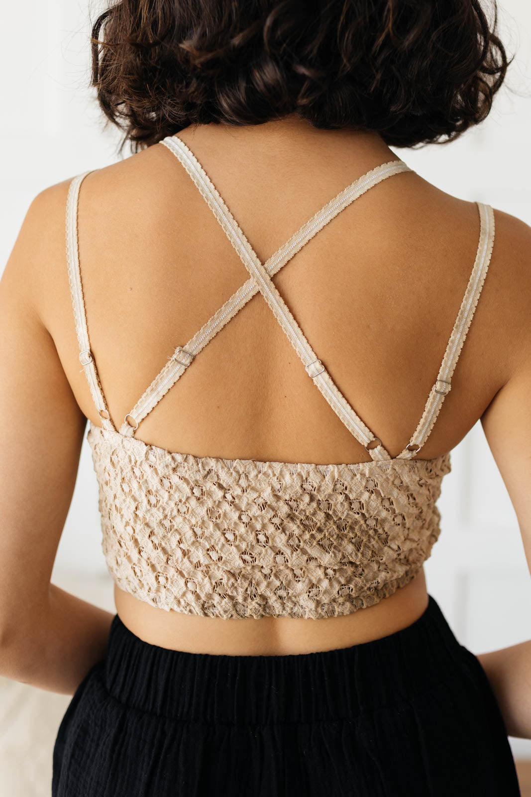 POL Live In Lace Bralette in Taupe SALE   