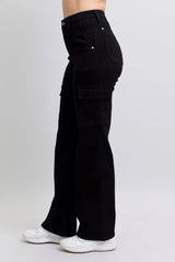 High Waist Cargo Wide Leg Jeans Judy Blue