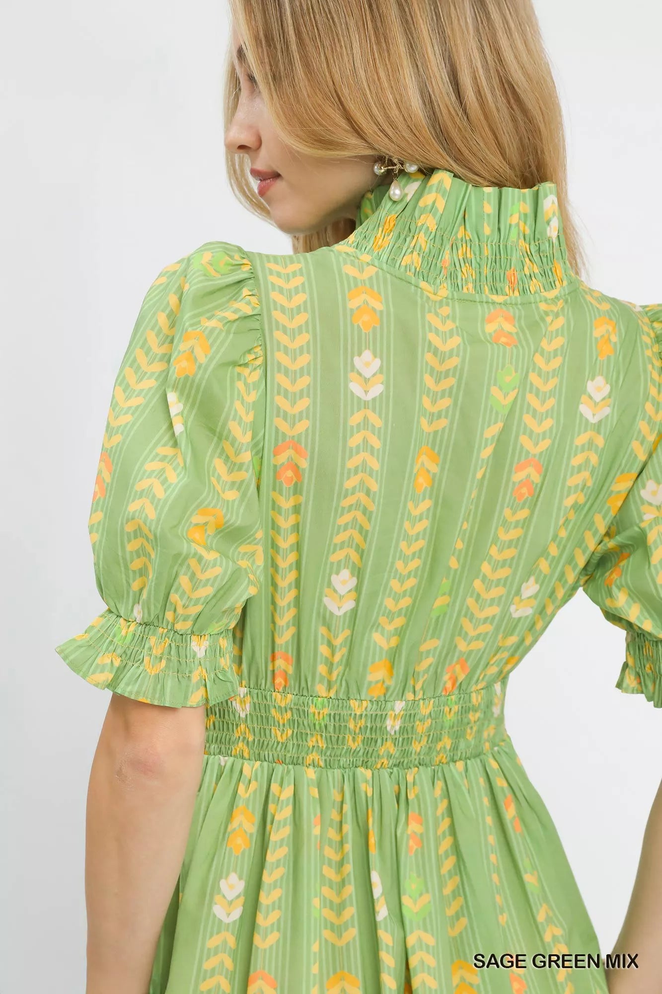Vibrant Ruffle Smocked Midi Dress Umgee