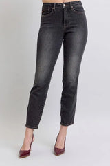 Mid Rise Tummy Control Slim Jeans Judy Blue BK 24W