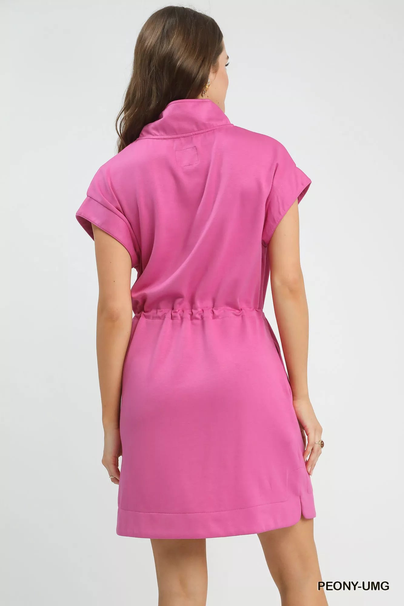 Dolman Sleeve Zip Detail Dress Umgee