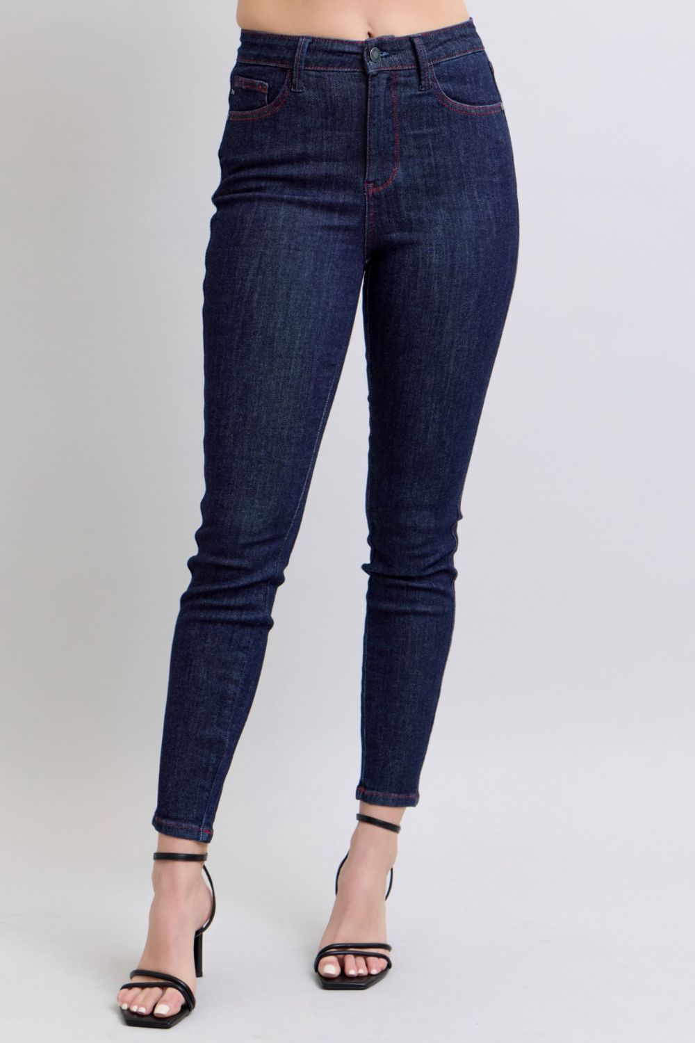 Heart Shaped Back Pockets Skinny Jeans Judy Blue Dark 0(24) 