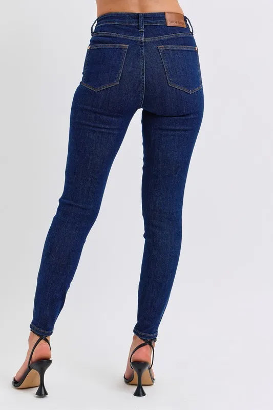 Mid Rise Tummy Control Classic Skinny Jeans Judy Blue