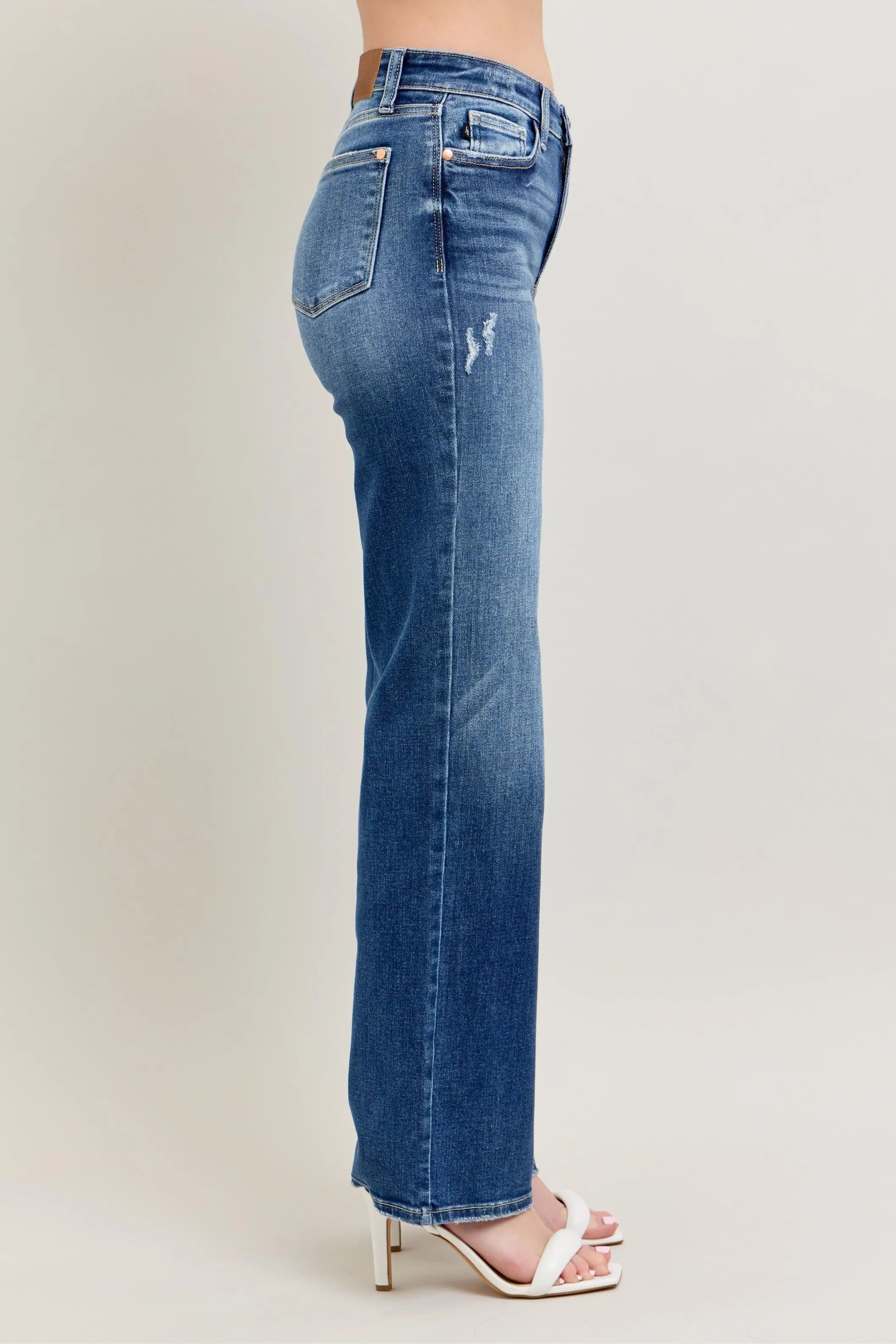High Waist 90's Straight Leg Jeans With Plus Size Judy Blue