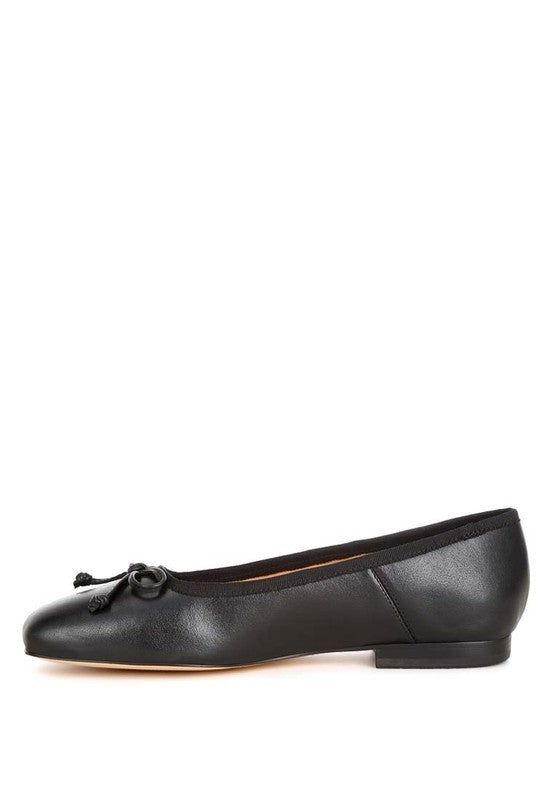 Lutten Square-Toe Bow Ballerinas Rag Company   