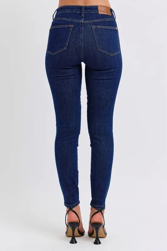 Mid Rise Tummy Control Classic Skinny Jeans Judy Blue