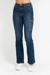 High Waist Cargo Bootcut Jeans Judy Blue
