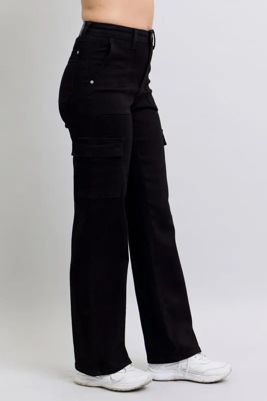 High Waist Cargo Wide Leg Jeans Judy Blue
