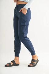 High-Waisted Capri Active Joggers With Pockets Mono B