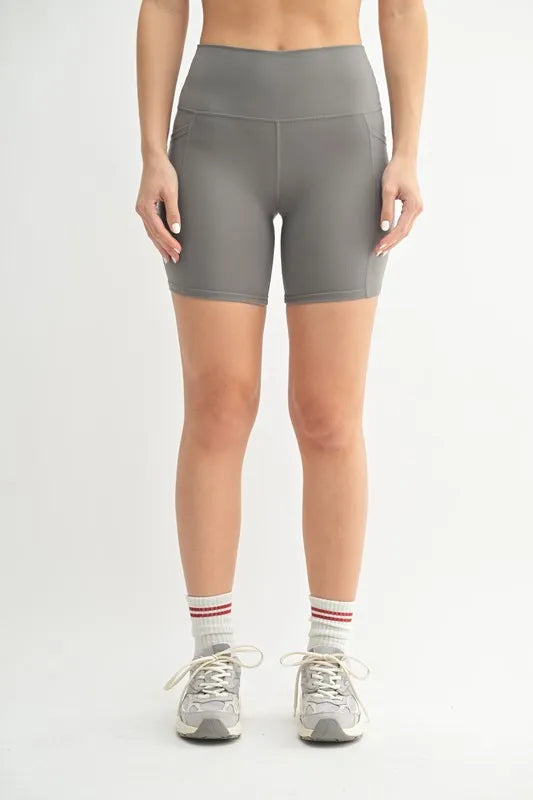 Venice Cloud Light Sculpt Biker Shorts Mono B NEW PEWTER S