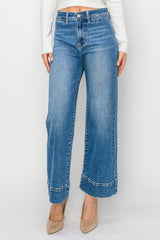 Full Size High Rise Wide Leg Jeans Risen   