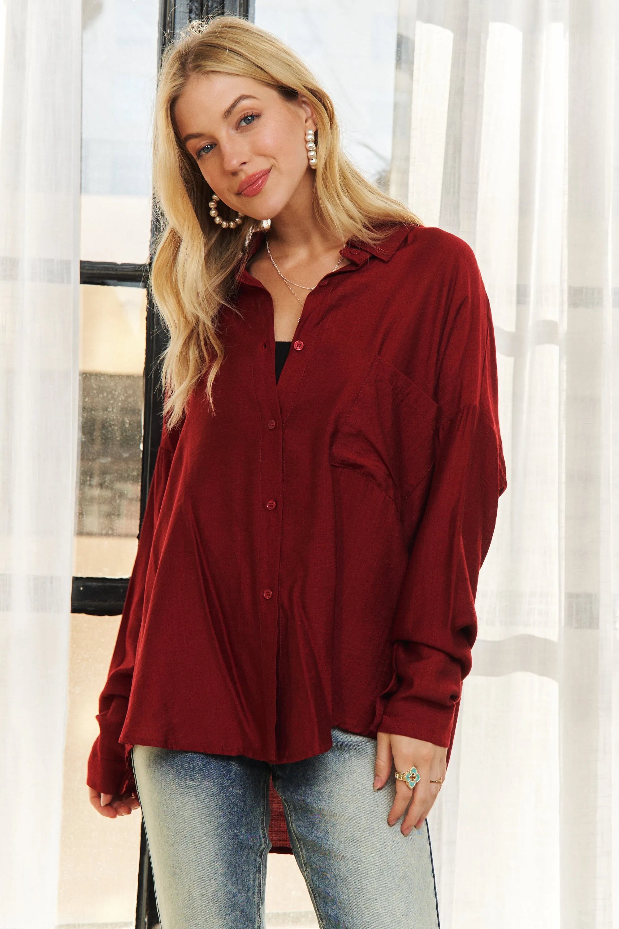 Button Down Linen Shirt Adora