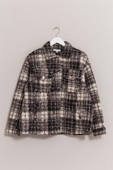 Plaid Button Up Boucle Jacket HYFVE   