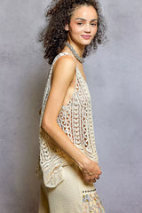 Crochet Fringe Hem Tank Top POL