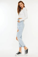 Open Pack Paperbag Mom Jeans Kancan