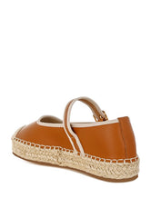 Ostac Genuine Leather Mary Jane Espradrilles Rag Company