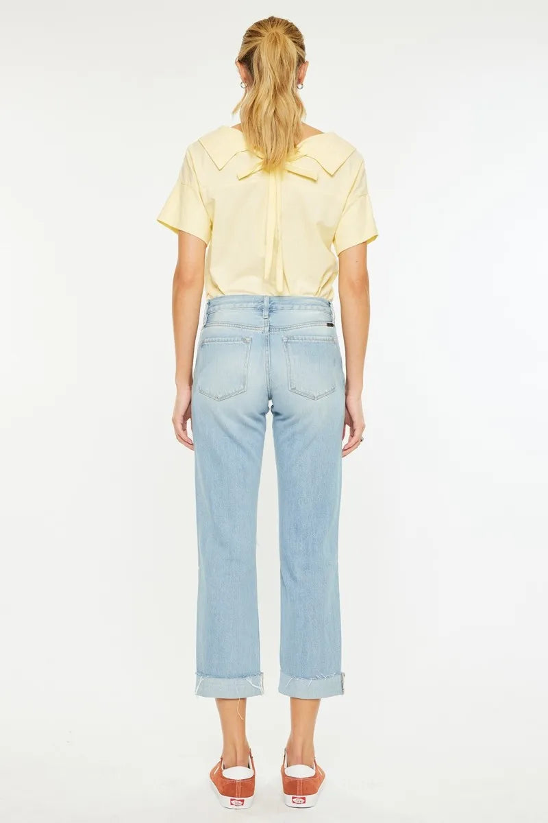 Mid Rise Distressed Boyfriend Jeans Kancan