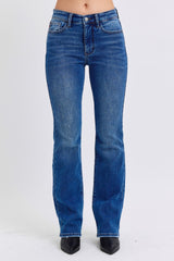 Mid-Rise Bootcut Jeans with Pockets Judy Blue Dark 0(24)