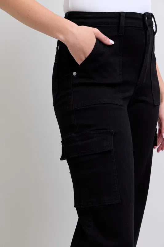 High Waist Cargo Wide Leg Jeans Judy Blue