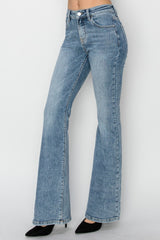 Full Size Mid Rise Bootcut Jeans Risen   