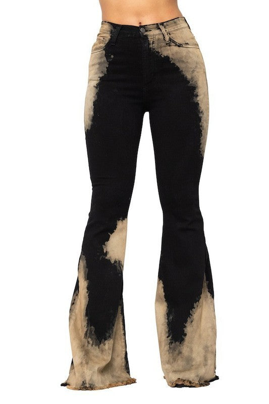 Bleach Bum Bell Bottom Jeans GJG Denim black 3 