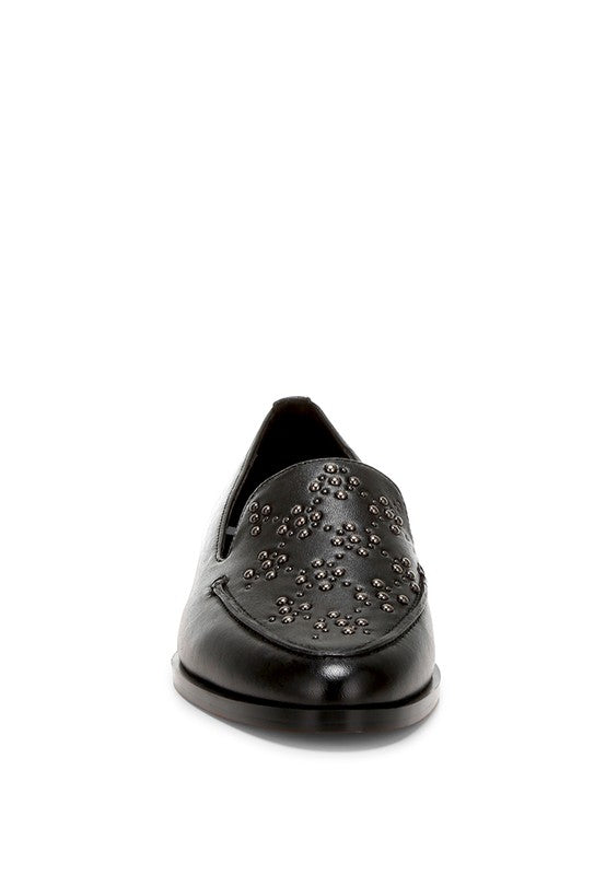 Gabassi Studded Genuine Leather Loafers Rag Company   