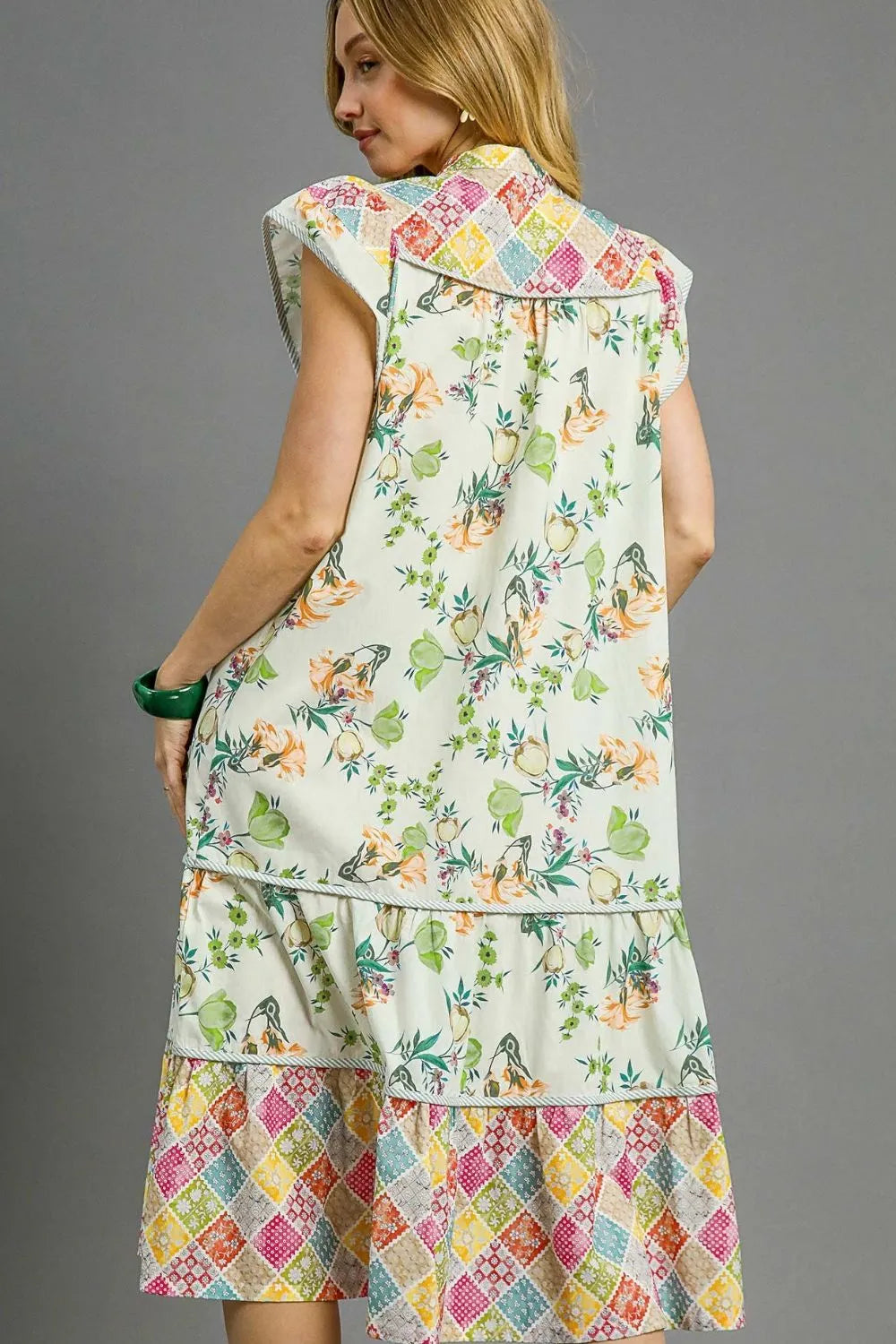 Patchwork Garden Boho Midi Dress Umgee