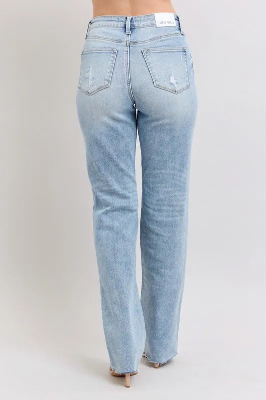 Mid Rise Light Wash Dad Jeans Judy Blue